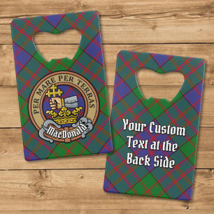 Clan MacDonald Crest over Tartan