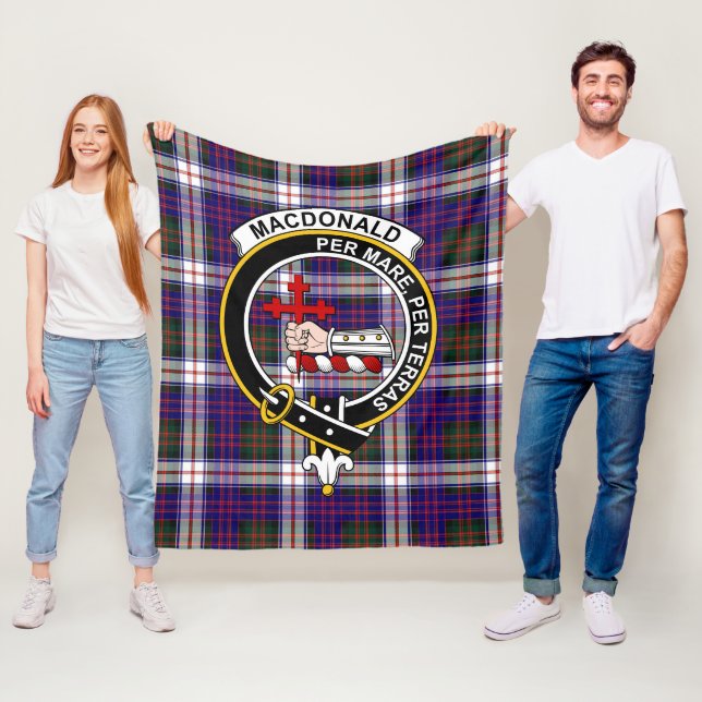 Clan MacDonald Dress Modern Macdonalds Of Sleat Ta Fleece Blanket (In Situ)
