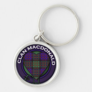 Clan Macdonald Heart Tartan design Key Ring