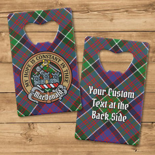 Clan MacDonald of Clanranald Crest over Tartan
