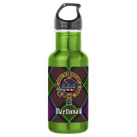 Clan MacDonald of Clanranald Crest over Tartan