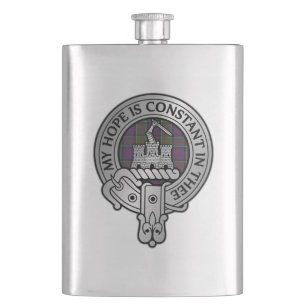 Clan MacDonald of Clanranald Crest & Tartan Flask