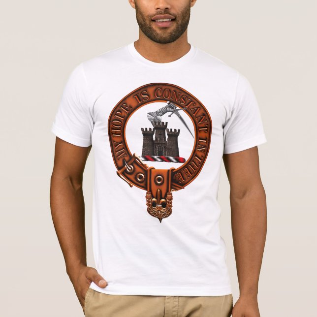 Clan MacDonald Of ClanRanald Family Crest and Targ T-Shirt (Front)