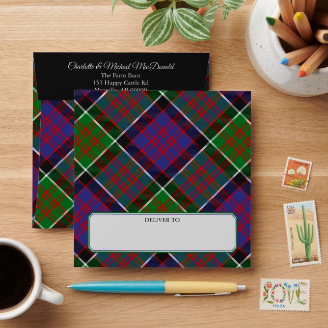 Clan MacDonald of Clanranald Tartan Envelope (Desk)