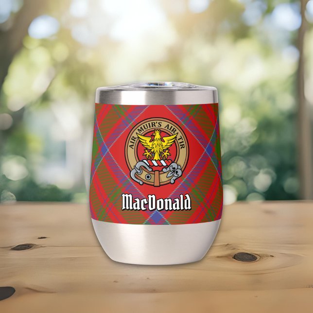 Clan MacDonald of Keppoch Crest over Tartan (Creator Uploaded)