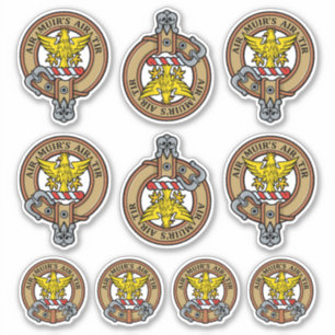 Clan MacDonald of Keppoch Crest Sticker Set