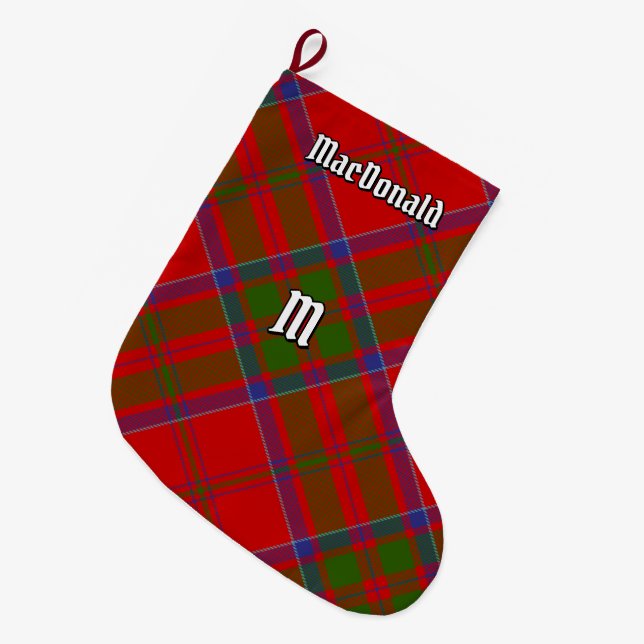 Clan MacDonald of Keppoch Tartan Large Christmas Stocking (Front (Hanging))