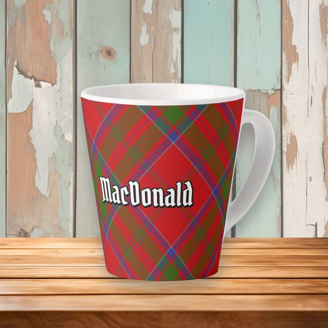 Clan MacDonald of Keppoch Tartan Latte Mug (Creator Uploaded)