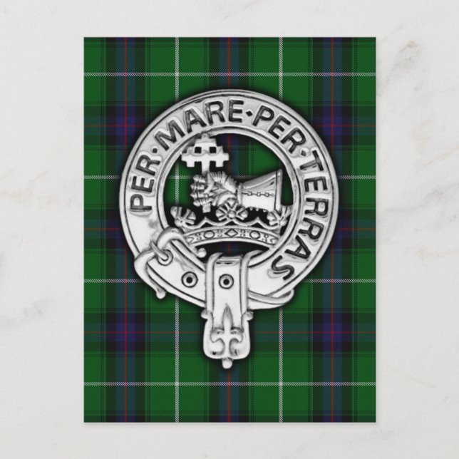 Clan MacDonald of the Isles Crest & Tartan Postcard (Front)