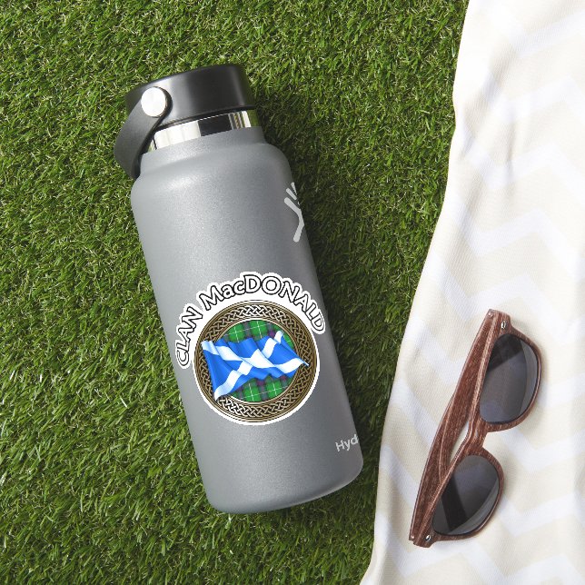 Clan MacDonald Tartan & Flag (HydroFlask Insitu)