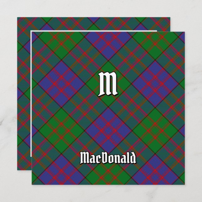 Clan MacDonald Tartan Invitation (Front/Back)