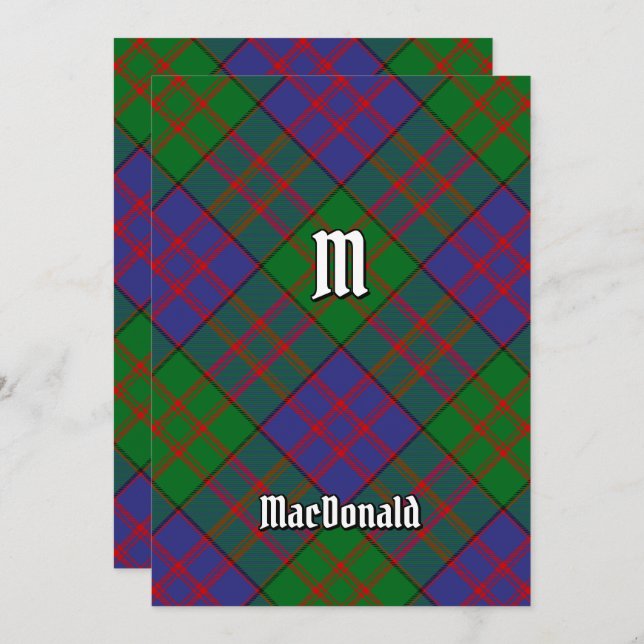 Clan MacDonald Tartan Invitation (Front/Back)