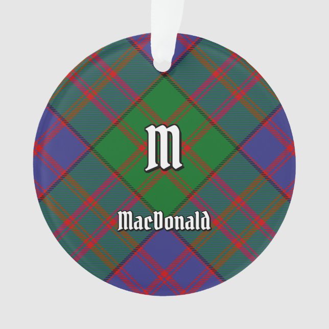 Clan MacDonald Tartan Ornament (Front)