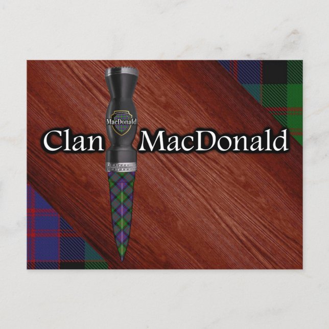 Clan MacDonald Tartan Sgian Dubh Blade Postcard (Front)