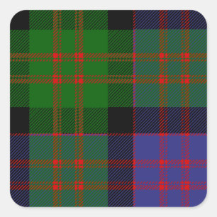 Clan MacDonald Tartan Square Sticker