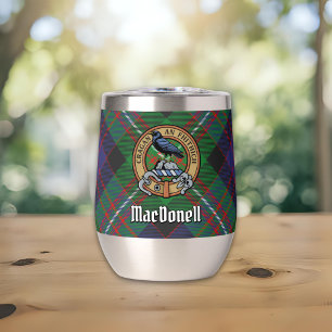 Clan MacDonell of Glengarry Crest over Tartan