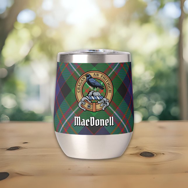 Clan MacDonell of Glengarry Crest over Tartan (Creator Uploaded)