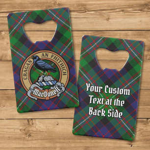 Clan MacDonell of Glengarry Crest over Tartan