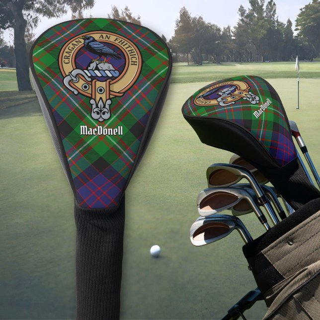 Clan MacDonell of Glengarry Crest over Tartan Golf Head Cover (Creator Uploaded)