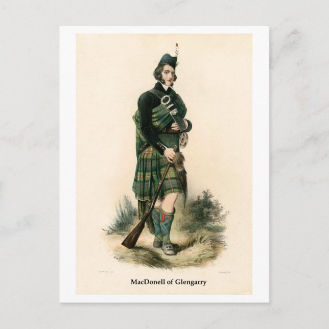 Clan MacDonell of Glengarry Postcard (Front)