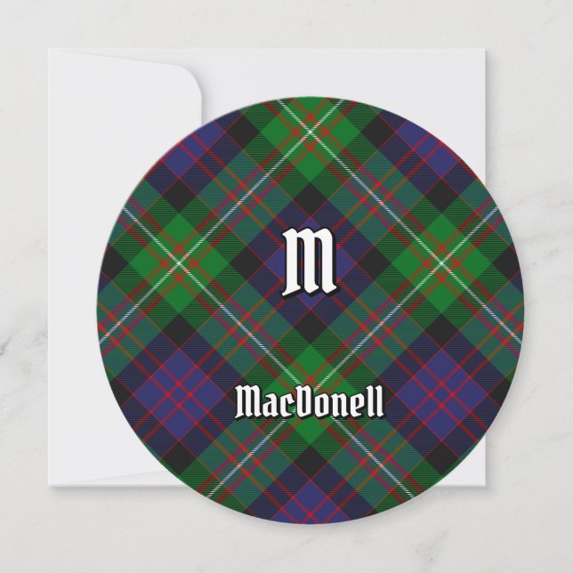 Clan MacDonell of Glengarry Tartan Invitation (Front)