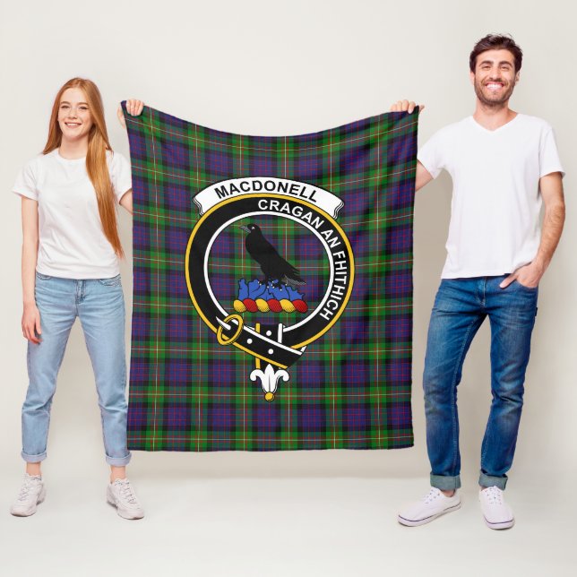 Clan MacDonell of Glengarry Tartan Plaid Fleece Blanket (In Situ)