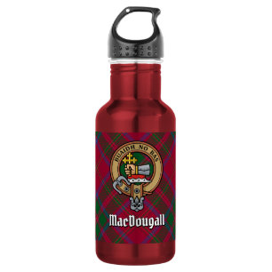 Clan MacDougall Crest over Tartan 532 Ml Water Bottle