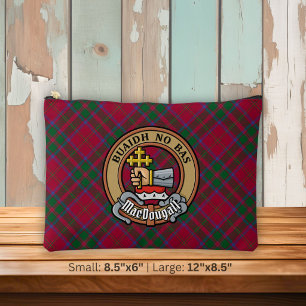 Clan MacDougall Crest over Tartan Accessory Pouch