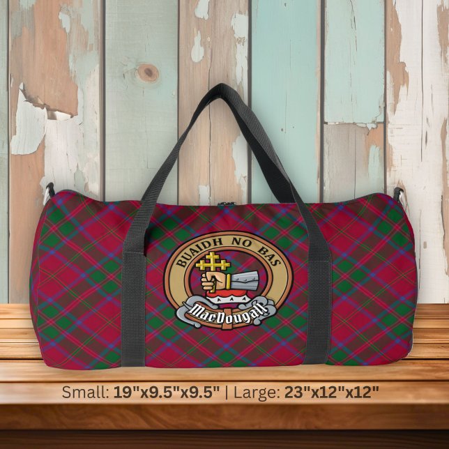 Clan MacDougall Crest over Tartan Duffle Bag (Creator Uploaded)