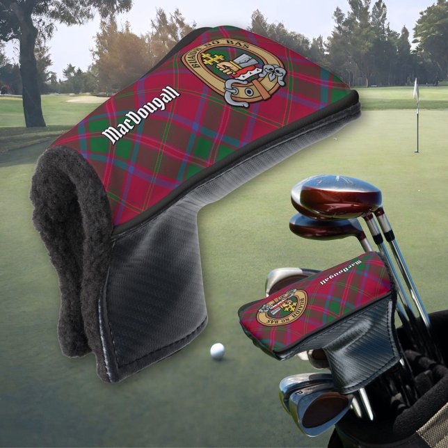 Clan MacDougall Crest over Tartan Golf Head Cover (Creator Uploaded)