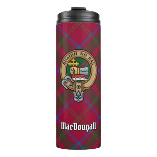 Clan MacDougall Crest over Tartan Thermal Tumbler