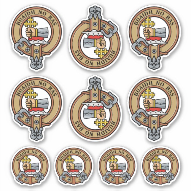 Clan MacDougall Crest Sticker Set (Front)