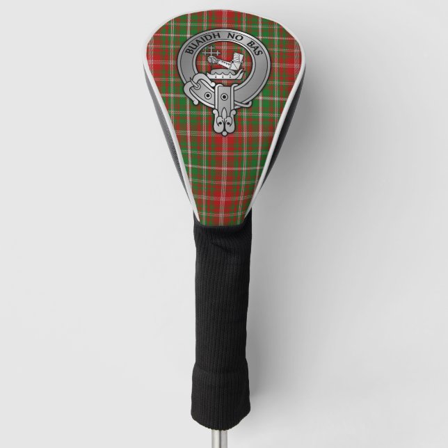 Clan MacDougall Crest & Tartan  Golf Head Cover (Front)