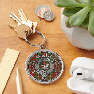 Clan MacDougall Crest & Tartan Key Ring