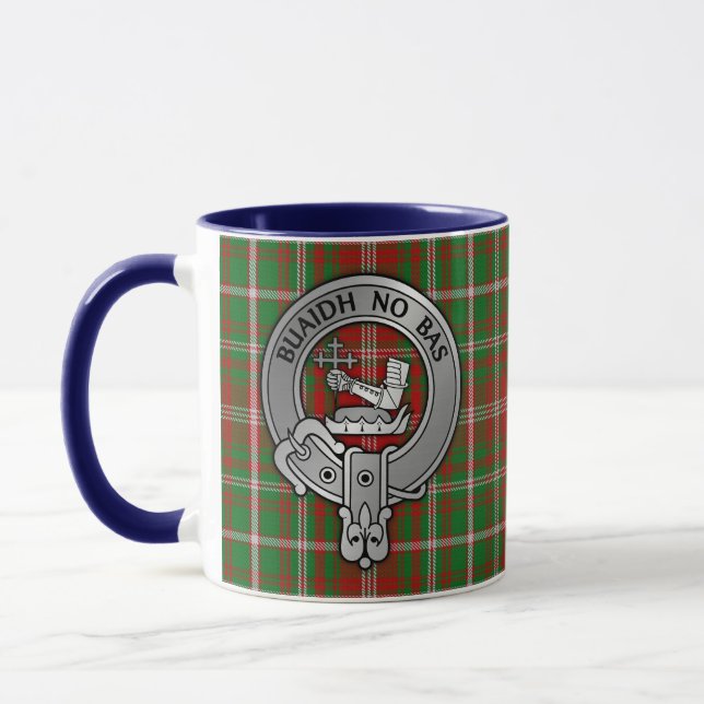 Clan MacDougall Crest & Tartan Mug (Left)