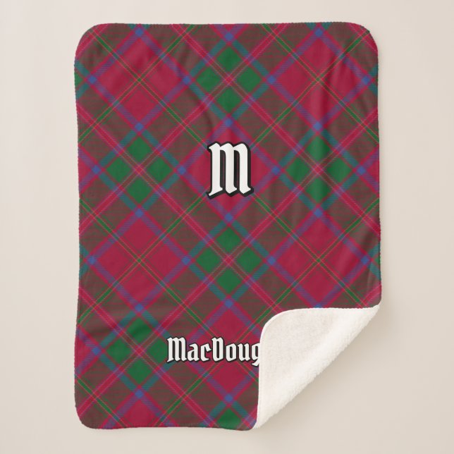 Clan MacDougall Tartan Sherpa Blanket (Front)