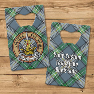 Clan MacDowall Crest over Tartan