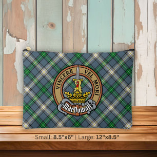 Clan MacDowall Crest over Tartan Accessory Pouch