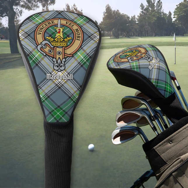 Clan MacDowall Crest over Tartan Golf Head Cover (Creator Uploaded)