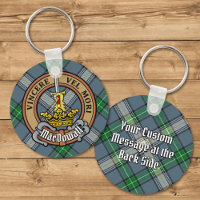 Clan MacDowall Crest over Tartan