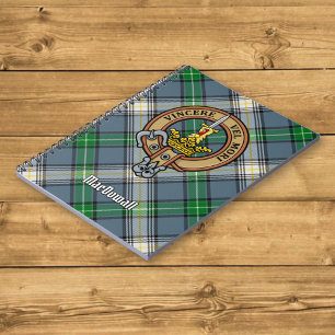 Clan MacDowall Crest over Tartan Notebook