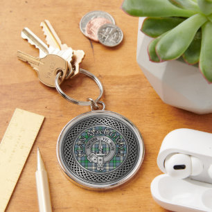 Clan MacDowall Crest & Tartan Knot Key Ring