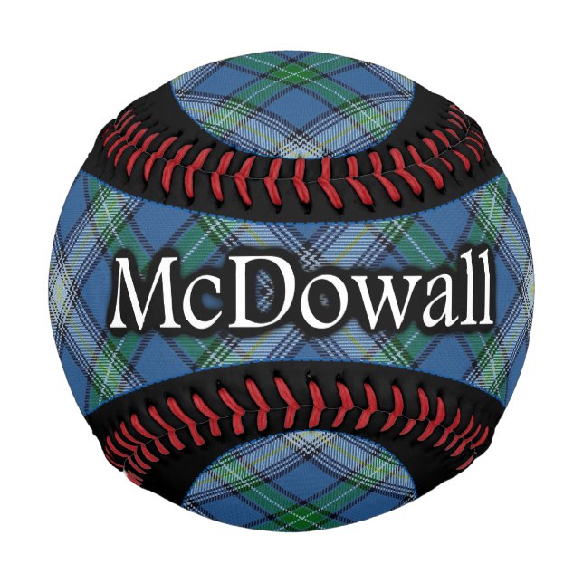 Clan MacDowall McDowall Scottish Tartan Baseball (Front)