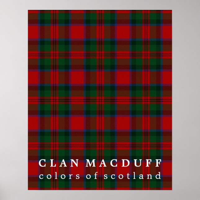 Clan MacDuff Colours of Scotland Tartan Poster (Front)