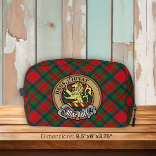 Clan MacDuff Crest over Tartan Dopp Kit
