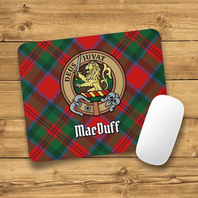 Clan MacDuff Crest over Tartan Mouse Pad (Creator Uploaded)