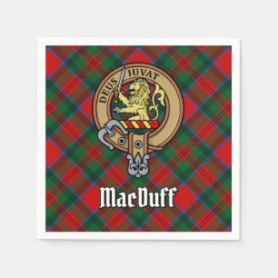 Clan MacDuff Crest over Tartan Napkin