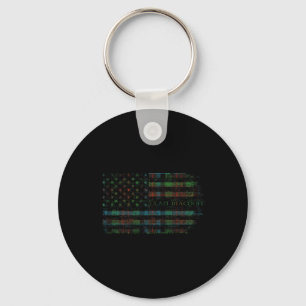 Clan Macduff Hunting Scottish Tartan Us Flag Kilt Key Ring