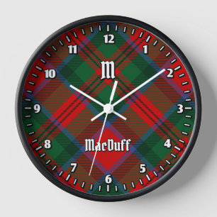 Clan MacDuff Tartan Clock