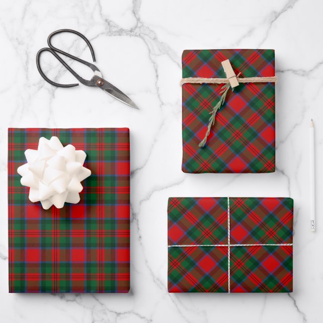 Clan MacDuff Tartan Wrapping Paper Sheet (Front)